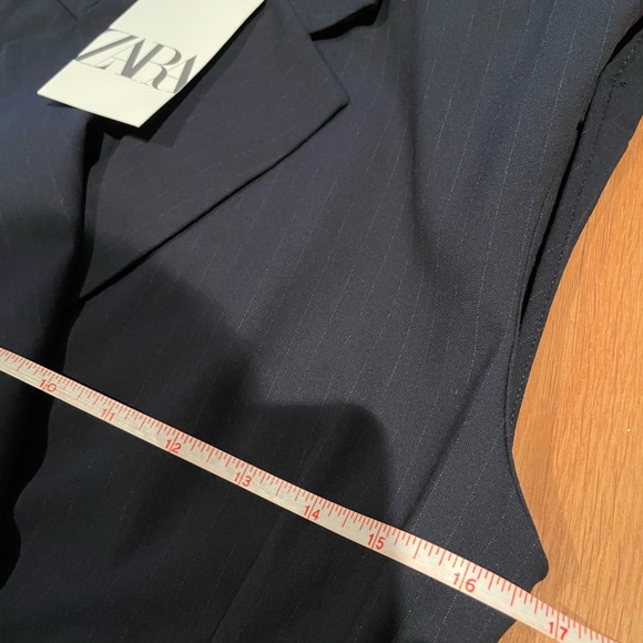 ZARA PINSTRIPE TRENCH DRESS SIZE S - Picture 10 of 11